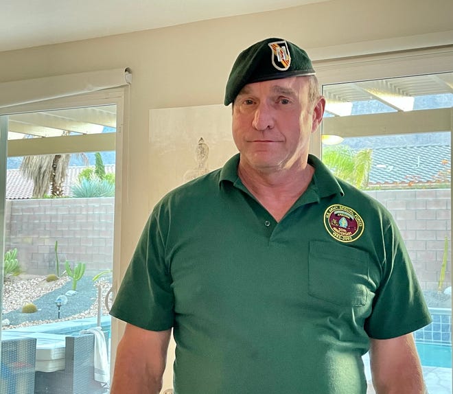 A Palm Springs Green Beret is trying to save his Scott Grasser at his Palm Springs home on Tuesday, Aug. 3, 2021.