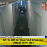 Harrowing footage shows Ajmal Amani, 41, running at officers and being shot in the stomach and leg at the residential hotel where he lived in a city-rented room in San Francisco